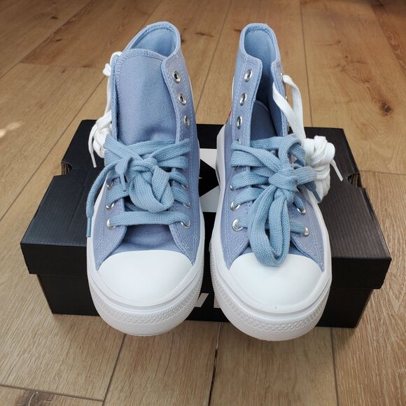 Converse Womens Chuck Taylor All Star Move Hi Platform Rose Cross Stitch A12571C - Picture 3 of 15